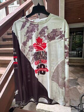 Vintage Hamilton Marathon Road2Hope Long Sleeve Tech Shirt – Men’s Large – New